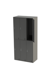 Locker Unit 6 Door : 900 MM (W) x 1850 MM (H) x 450 MM (D)